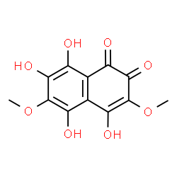 3,6-Dimethoxy-2,5,7,8-tetrahydroxy-1,4-naphthoquinone structure