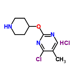 4-Chloro-5-methyl-2-(4-piperidinyloxy)pyrimidine hydrochloride (1:1) Structure