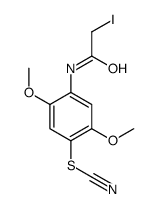 2,5-Dimethoxy-4-(2-iodoacetylamino)phenyl thiocyanate Structure