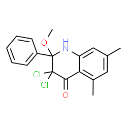 4(1H)-Quinolinone,3,3-dichloro-2,3-dihydro-2-methoxy-5,7-dimethyl-2-phenyl- structure