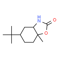 2(3H)-Benzoxazolone,5-(1,1-dimethylethyl)hexahydro-7a-methyl-,结构式