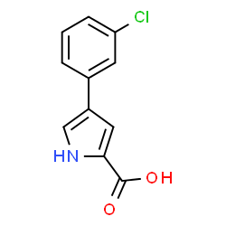 4-(3-氯苯基)-1H-吡咯-2-羧酸结构式
