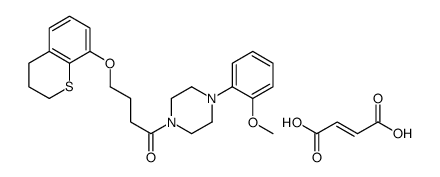 (E)-but-2-enedioic acid,4-(3,4-dihydro-2H-thiochromen-8-yloxy)-1-[4-(2-methoxyphenyl)piperazin-1-yl]butan-1-one Structure