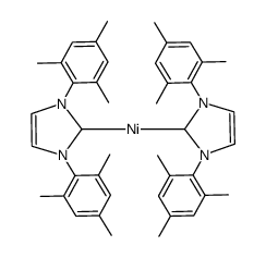 Ni(1,3-bis(2,4,6-trimethylphenyl)imidazol-2-ylidene)2 Structure