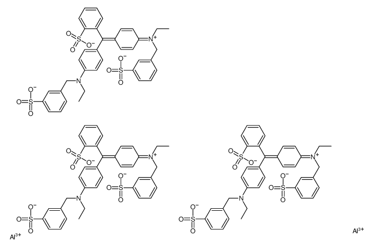 dialuminum,2-[[4-[ethyl-[(3-sulfonatophenyl)methyl]amino]phenyl]-[4-[ethyl-[(3-sulfonatophenyl)methyl]azaniumylidene]cyclohexa-2,5-dien-1-ylidene]methyl]benzenesulfonate结构式