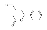 Acetic acid 4-chloro-1-phenyl-butyl ester Structure