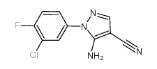 5-AMINO-1-(3-CHLORO-4-FLUOROPHENYL)-4-CYANOPYRAZOLE structure