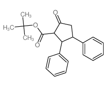 Cyclopentanecarboxylic acid, 5-oxo-2,3-diphenyl-,1,1-dimethylethyl ester结构式