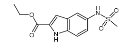 5-甲磺酰氨基吲哚-2-甲酸乙酯结构式