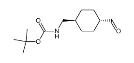 tert-Butyl((trans-4-formylcyclohexyl)methyl)carbamate Structure