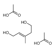 acetic acid,3-methylpent-2-ene-1,5-diol结构式