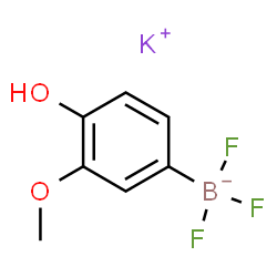 Potassium 4-hydroxy-3-methoxyphenyltrifluoroborate结构式