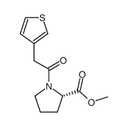 L-methyl N-(thien-3-ylacetyl)prolinate Structure