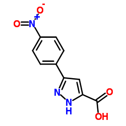 5-(4-硝基苯基)-1H-吡唑-3-羧酸结构式