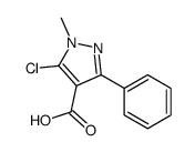 5-CHLORO-1-METHYL-3-PHENYL-1H-PYRAZOLE-4-CARBOXYLIC ACID结构式