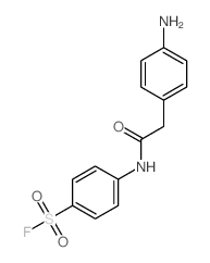 4-[[2-(4-aminophenyl)acetyl]amino]benzenesulfonyl fluoride structure