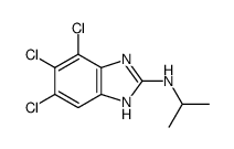 2-isopropylamino-4,5,6-trichlorobenzimidazole结构式
