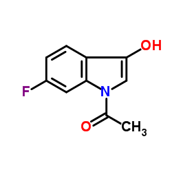 1-(6-Fluoro-3-hydroxy-1H-indol-1-yl)ethanone结构式