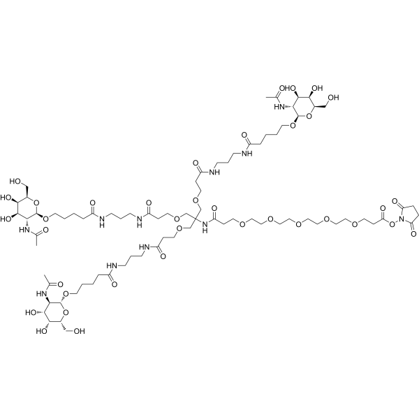 Tri-GalNAc-NHS ester Structure