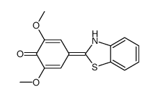 4-(3H-1,3-benzothiazol-2-ylidene)-2,6-dimethoxycyclohexa-2,5-dien-1-one Structure