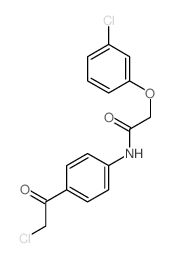 N-[4-(2-chloroacetyl)phenyl]-2-(3-chlorophenoxy)acetamide结构式