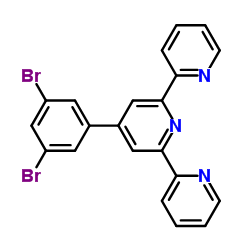 4′-(3,5-dibromophenyl)-2,2′:6′,2″-terpyridine结构式