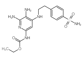 Carbamic acid,[5,6-diamino-4-[[2-[4-(aminosulfonyl)phenyl]ethyl]amino]-2-pyridinyl]-, ethylester (9CI) picture
