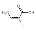 2-Butenoicacid, 2-chloro-, (E)- (9CI)结构式