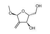 alpha-D-erythro-Pentofuranoside,methyl2-deoxy-2-methylene-(9CI) Structure