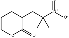 2H-Pyran-2-one, tetrahydro-3-(2-methyl-2-nitropropyl)- Structure