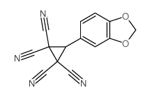1,1,2,2-Cyclopropanetetracarbonitrile,3-(1,3-benzodioxol-5-yl)- Structure