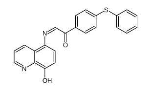 α-[(8-Hydroxy-5-quinolyl)imino]-4'-(phenylthio)acetophenone Structure