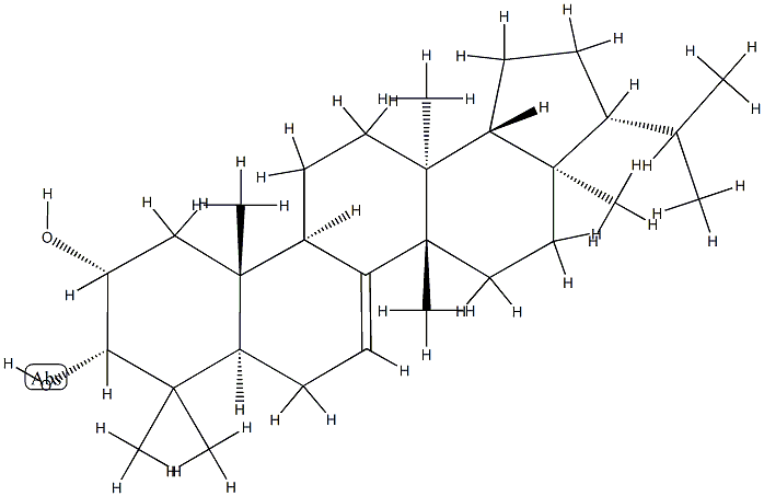 Fern-7-ene-2α,3α-diol结构式