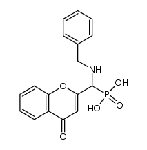 chromone-2-[α-(N-benzyl)amino]methanephosphonic acid结构式