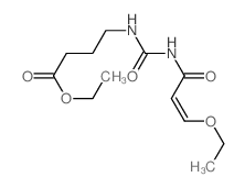 Butanoic acid,4-[[[(3-ethoxy-1-oxo-2-propen-1-yl)amino]carbonyl]amino]-, ethyl ester结构式