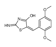 (5E)-2-Amino-5-(2,5-dimethoxybenzylidene)-1,3-thiazol-4(5H)-one结构式