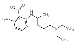 N-(5-diethylaminopentan-2-yl)-3-nitro-pyridine-2,4-diamine结构式