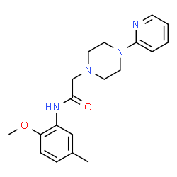 N-(2-METHOXY-5-METHYLPHENYL)-2-(4-(2-PYRIDYL)PIPERAZINYL)ETHANAMIDE结构式