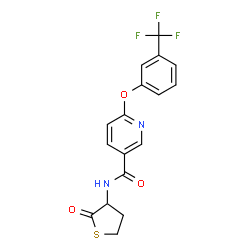 N-(2-Oxotetrahydro-3-thiophenyl)-6-[3-(trifluoromethyl)phenoxy]nicotinamide结构式