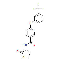 N-(2-Oxotetrahydro-3-thiophenyl)-6-[3-(trifluoromethyl)phenoxy]nicotinamide structure