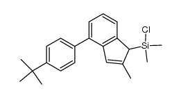 [2-methyl-4-(4-tert-butylphenyl)-1H-inden-1-yl](chloro)dimethylsilane结构式