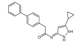 N-(5-cyclopropyl-1H-pyrazol-3-yl)-2-(4-phenylphenyl)acetamide Structure