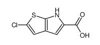 2-Chloro-6H-thieno[2,3-b]pyrrole-5-carboxylic acid Structure