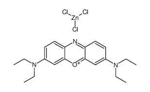 3,7-bis(diethylamino)phenoxazin-5-ium trichlorozincate structure