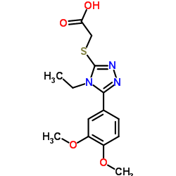 [5-(3,4-DIMETHOXY-PHENYL)-4-ETHYL-4 H-[1,2,4]TRIAZOL-3-YLSULFANYL]-ACETIC ACID Structure