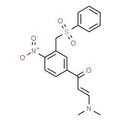 3-(DIMETHYLAMINO)-1-(4-NITRO-3-[(PHENYLSULFONYL)METHYL]PHENYL)-2-PROPEN-1-ONE Structure