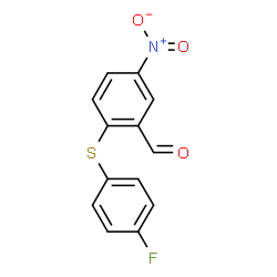 2-(4-FLUOROPHENYLTHIO)-5-NITROBENZALDEHYDE结构式
