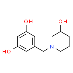 1,3-Benzenediol, 5-[(3-hydroxy-1-piperidinyl)methyl]- (9CI)结构式