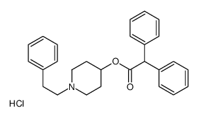 [1-(2-phenylethyl)piperidin-1-ium-4-yl] 2,2-diphenylacetate,chloride Structure