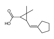 3-(cyclopentylidenemethyl)-2,2-dimethylcyclopropane-1-carboxylic acid Structure